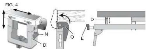 DEWALT DWX724 - DW7232 Soporte para pieza a trabajo y topes de longitud (Fig. 3-4) - 2