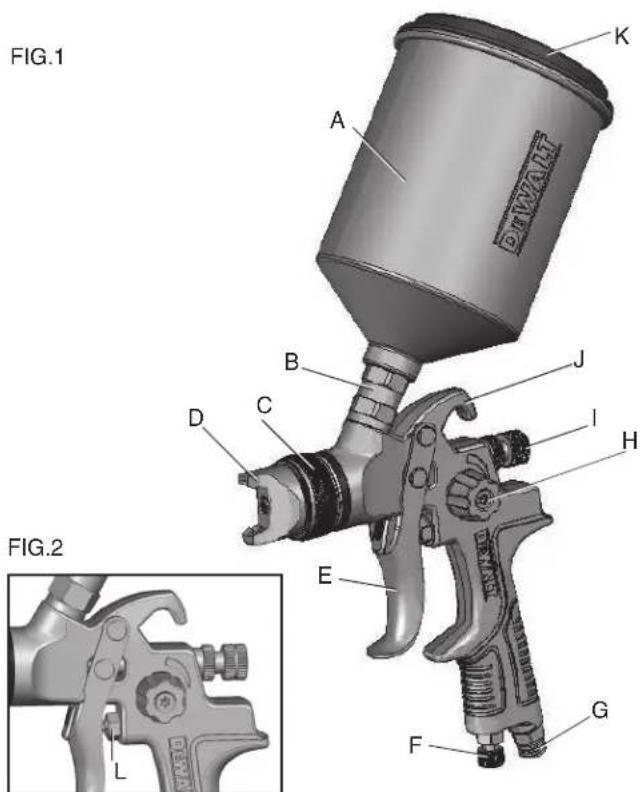 DEWALT DWMT70777 - GRAVITY FEED SPRAY GUN HVLP - 1