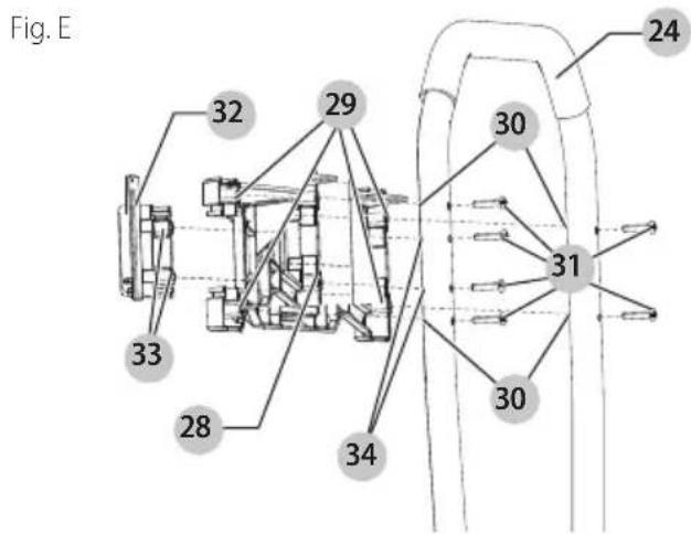 BLACK & DECKER PW2100 - Assembler le crochet du rangement de la poignée du pulvérisateur et de la traverse (Fig. E) - 1