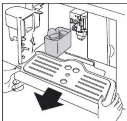GRUNDIG GKI1221X - Rengöring av kaffeavfallsbehällaren (Q) - 2