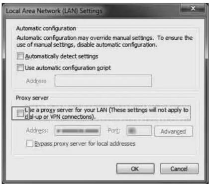 SONY WGC20 - Pour annuler les paramètres proxy - 1