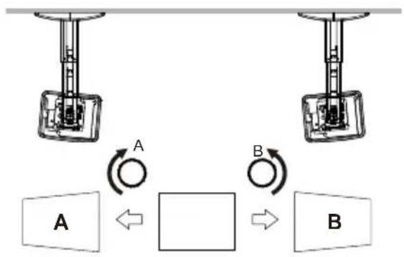 OPTOMA OWM3000 - Schritt 9: Die horizontale Rotation einstellen - 2