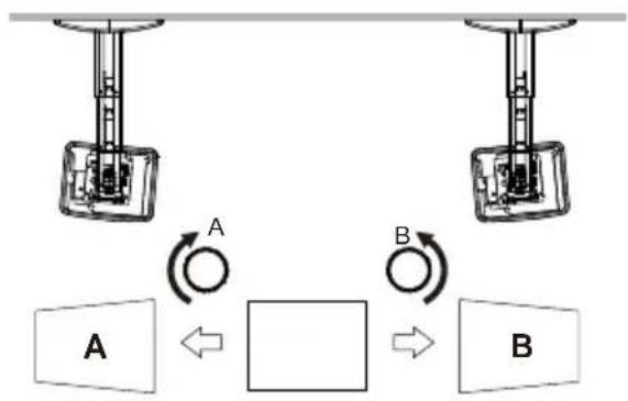 OPTOMA OWM3000 - Schritt 9: Die horizontale Rotation einstellen - 2