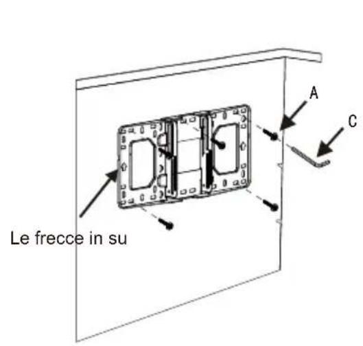 OPTOMA OWM3000 - Passo 1: Fissare la piastra alla parete - 4
