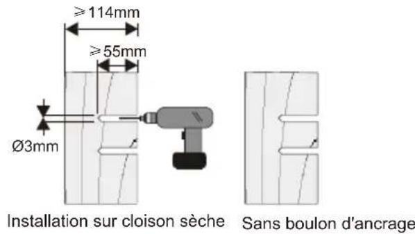 OPTOMA OWM3000 - Etape 1: Fixer la plaque murale au mur - 4
