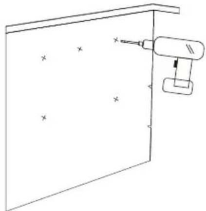 OPTOMA OWM3000 - Etape 1: Fixer la plaque murale au mur - 2