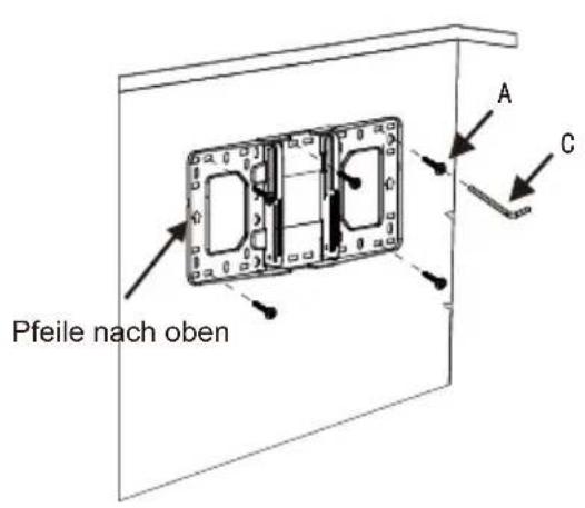 OPTOMA OWM3000 - Schritt 1: Befestigen Sie die Wandplatte an der Wand - 5