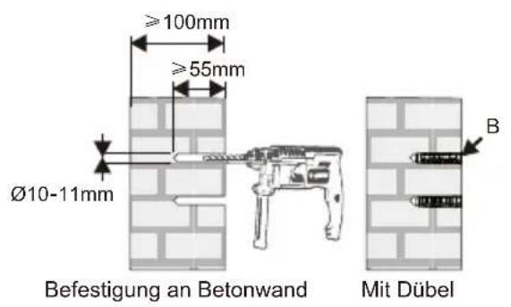 OPTOMA OWM3000 - Schritt 1: Befestigen Sie die Wandplatte an der Wand - 3
