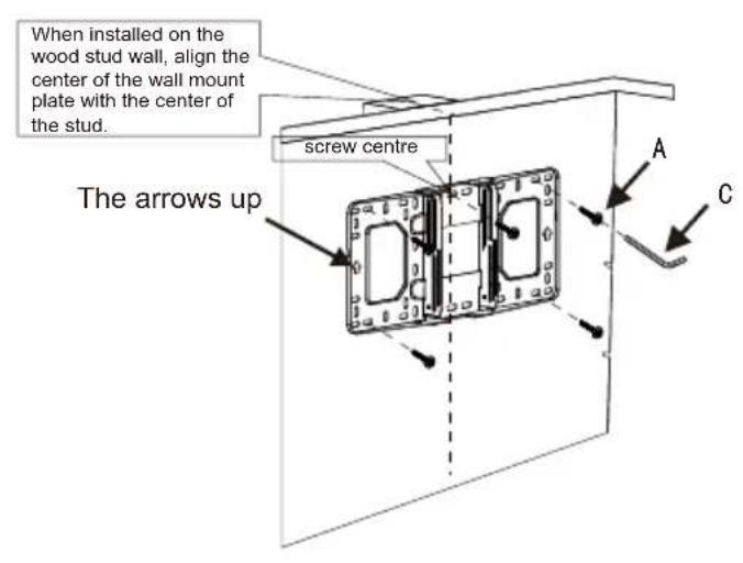 OPTOMA OWM3000 - Step 1: Attach the wall plate to the wall - 5