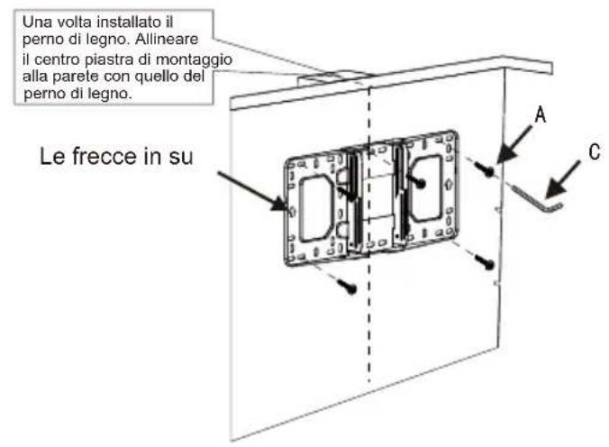 OPTOMA OWM3000 - Passo 1: Fissare la piastra alla parete - 5