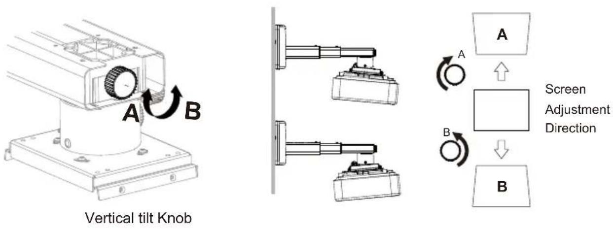 OPTOMA OWM3000 - Step 7: Adjusting the vertical tilt - 1