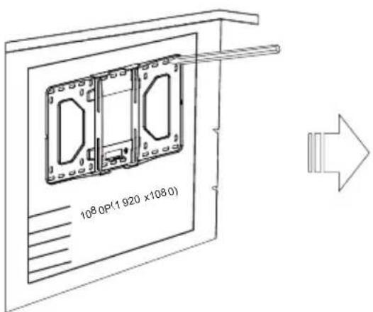 OPTOMA OWM3000 - Schritt 1: Befestigen Sie die Wandplatte an der Wand - 1