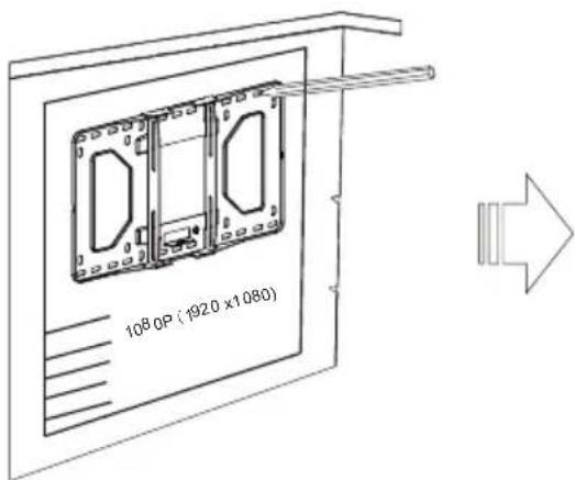 OPTOMA OWM3000 - Etape 1: Fixer la plaque murale au mur - 1
