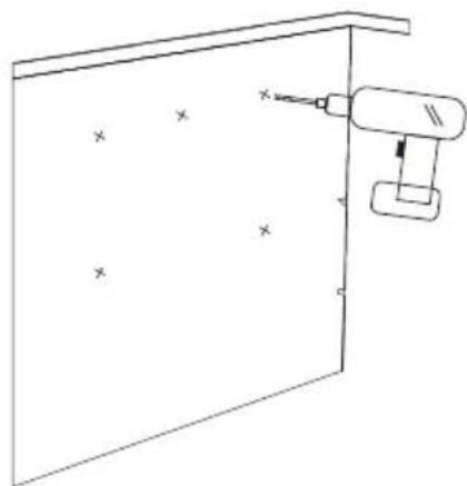 OPTOMA OWM3000 - Schritt 1: Befestigen Sie die Wandplatte an der Wand - 2