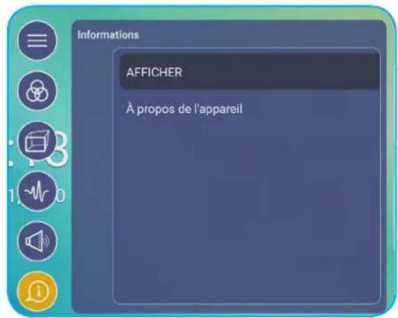 OPTOMA 5861RK - Visualisation des informations sur l'appareil - 1