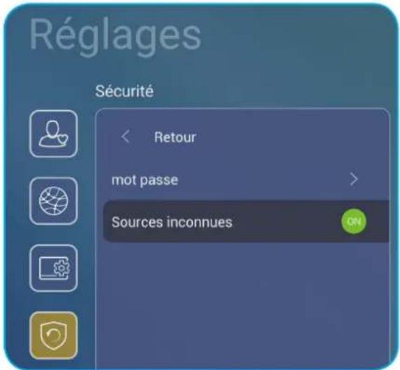 OPTOMA 5751RK - Configuration des paramètres de sécurité - 1