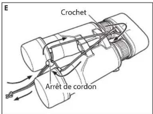 NIKON WX - Procedures d'utilisation du capuchon d'oculaire, des capuchons d'objectifs et du cordon permettant d'éviter de perdre les capuchons - 1