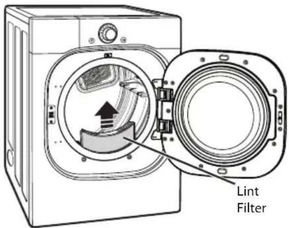 LG DLEX4370W - Cleaning the Lint Filter - 1