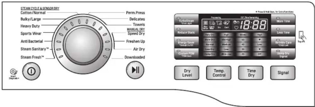 LG DLEX4370W - Control Panel Features - 1