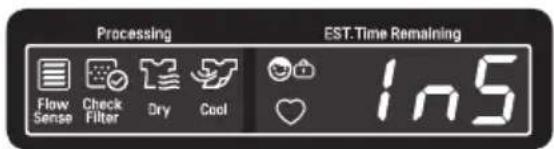 LG DLEX4370W - Maintenez les boutons SONNERIE(SIGNAL) et CONTRÔLE DE TEMPÉRAT URE (TEMP.CONTROL) appuyés en même temps, puis appuyez sur le bouton MISE SOUS/HORS TENSION. - 4