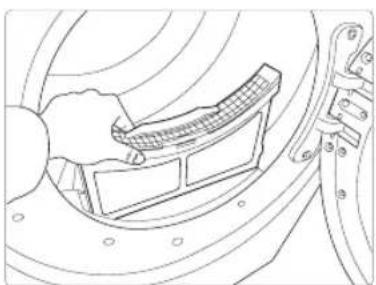 SAMSUNG DV42H5400EF - Clean the lint filter - 2