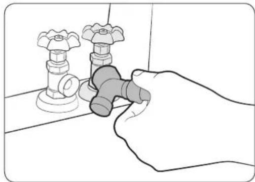 SAMSUNG DV45K6500EW - STEP 4 Connect the water hose (applicable models only) - 1