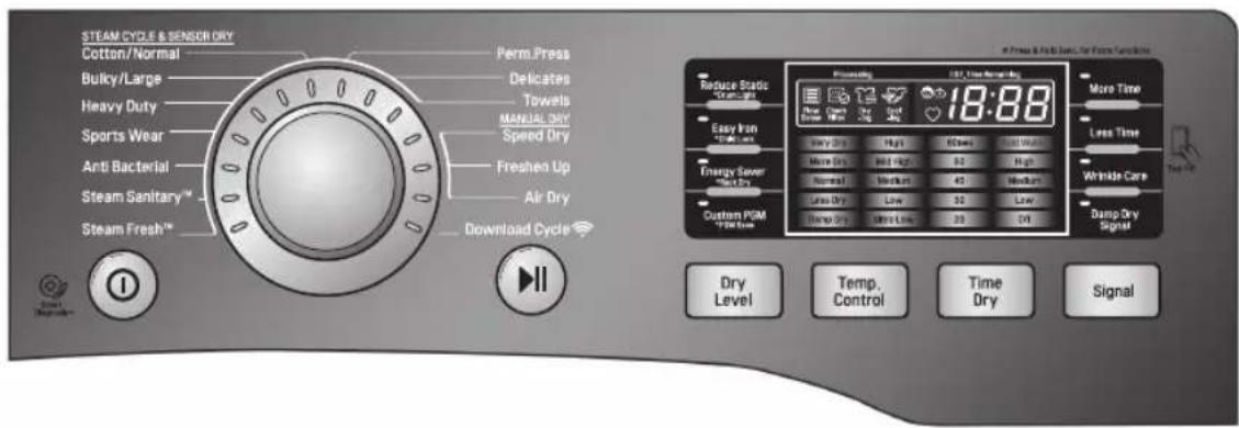 LG DLEX4270V - Control panel features - 1