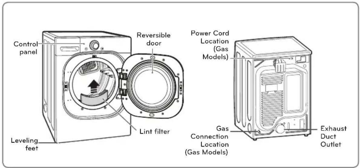 LG DLEX4270V - INTRODUCING YOUR DRYER - 1