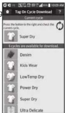 LG DLEX4270V - Select a cycle to download. - 1
