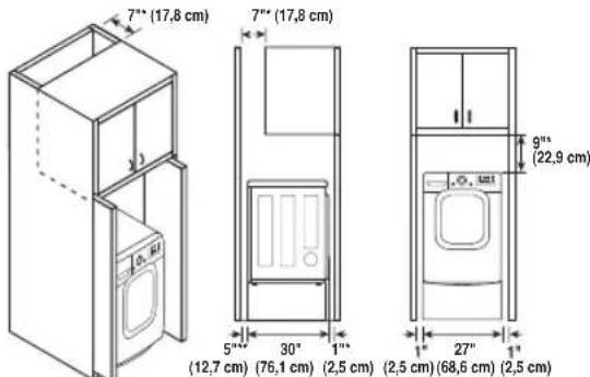 LG DLEX4270V - EspacEmEnt rCommandé pour unE instaLLation dans un pLacard - 1
