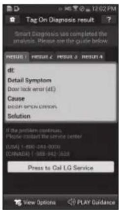 LG DLEX5780VE - Check the diagnosis results and solutions. - 2