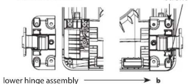 LG DLEX5780VE - Reverse the lower hinge bracket and hinge assembly. - 2
