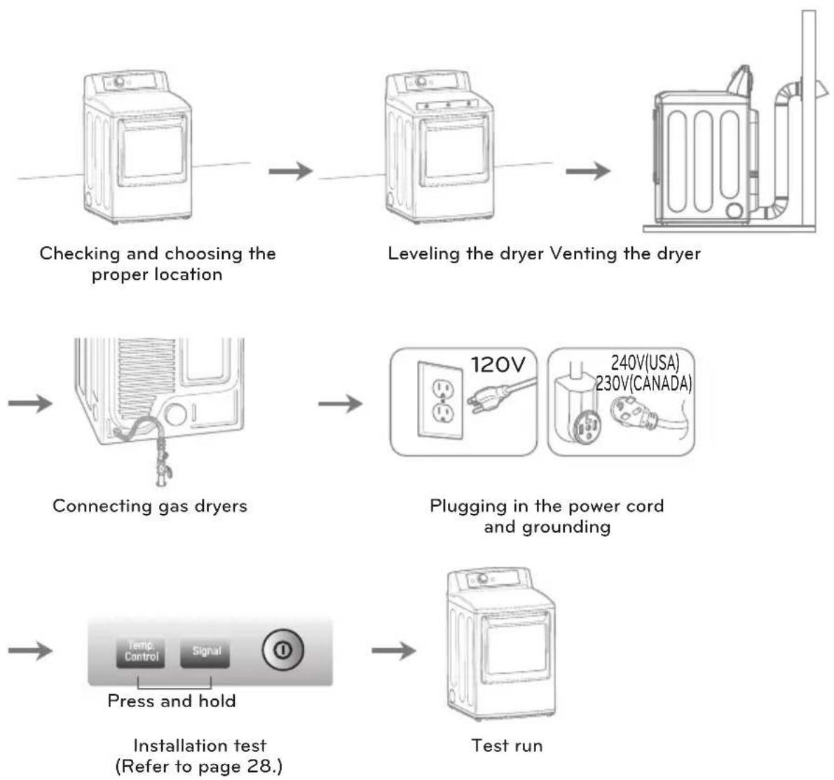 LG DLEX5780VE - INSTALLATION INSTRUCTIONS - 1