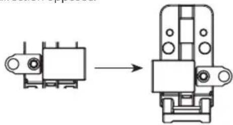 LG DLEX5780VE - Inversez le support de la charnière inférieure et l'assemblage de la charnière. - 5