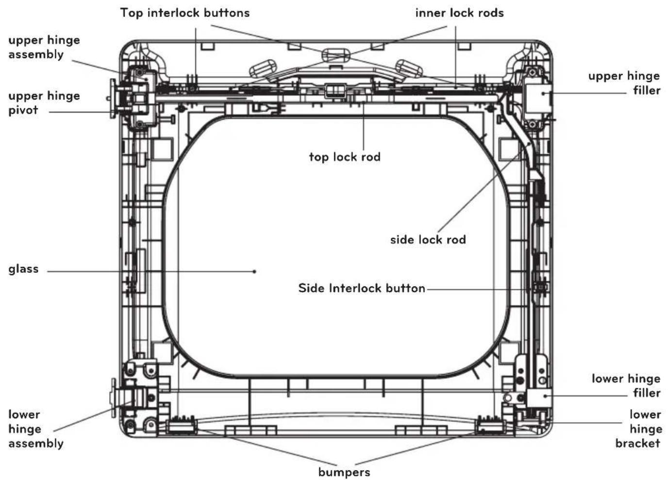 LG DLEX5780VE - Reverse the components inside the door. - 1