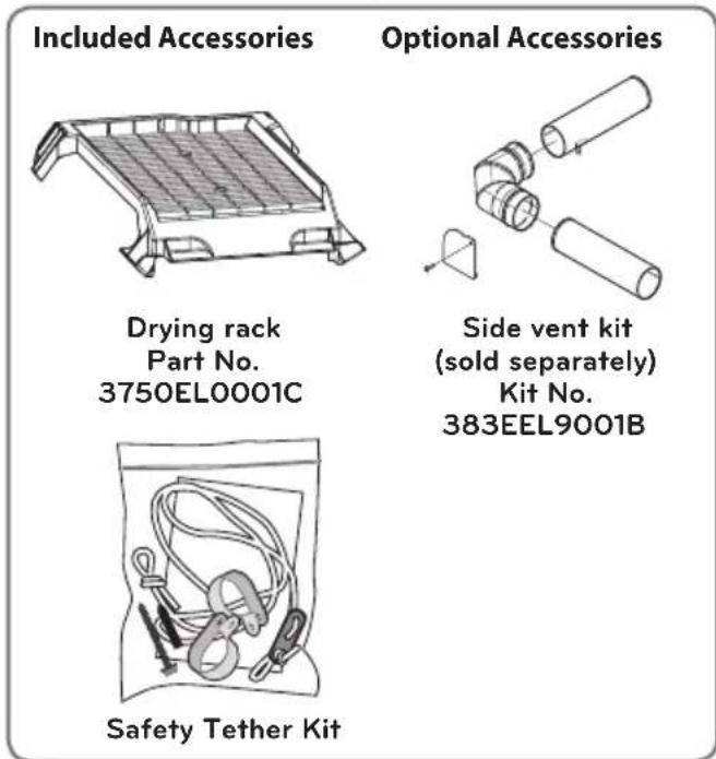 LG DLEX5780VE - Accessories 2-Way Reversible Door - 1