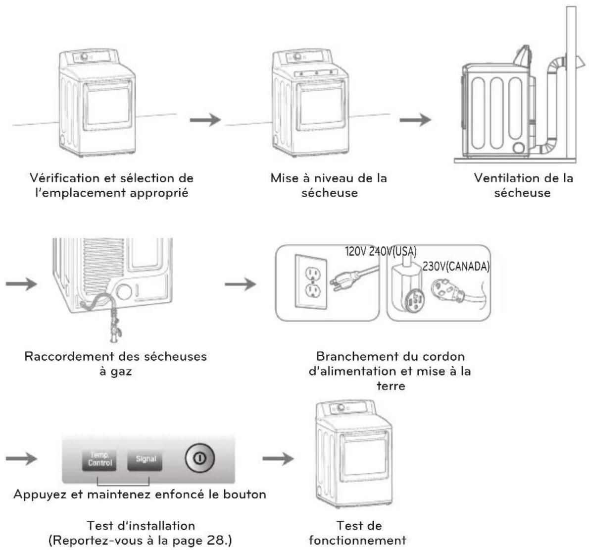 LG DLEX5780VE - INSTRUCTIONS D'INSTALLATION - 1