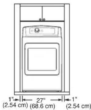 LG DLEX5780VE - Recommended Installation Spacing For Cabinet Installation - 2