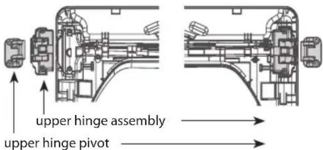 LG DLEX5780VE - Reverse the upper hinge assembly and hinge filler. - 1