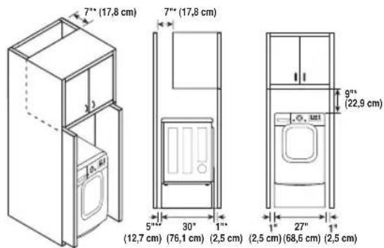 LG DLEX4270W - EspacEmEnt rEcommandé pour unE installation dans un pLacard - 1