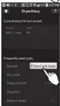 LG DLEX4270W - Select the 'Run Cycle Again' button. - 1