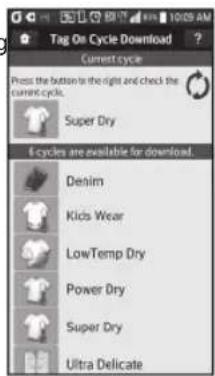 LG DLEX4270W - Select a cycle to download. - 1