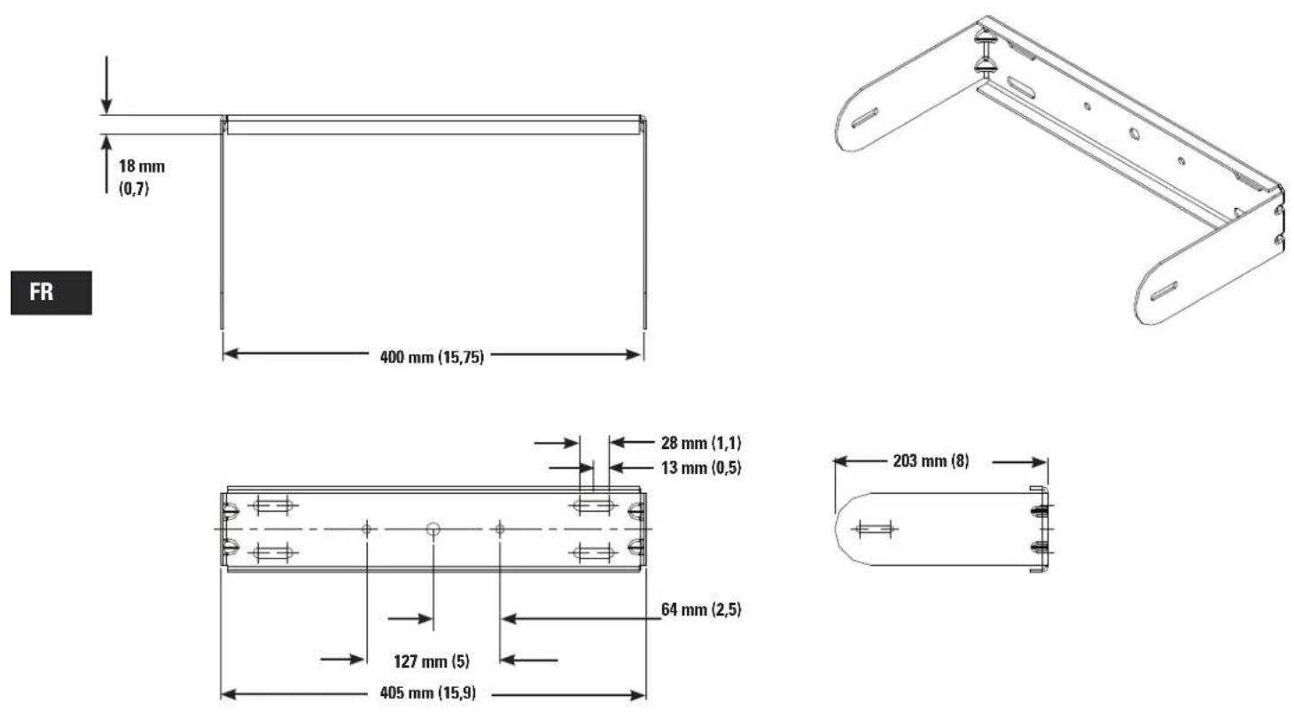 QSC AcousticDesign ADS28Tw - Dimensions de l'étrier AD-S28Tw - 1