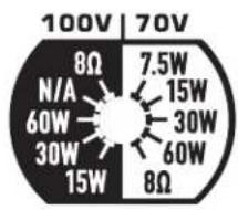 QSC AcousticDesign ADS32T - Set the Transformer Tap Switch - 3