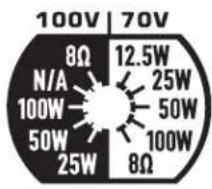 QSC AcousticDesign ADS32T - Set the Transformer Tap Switch - 1