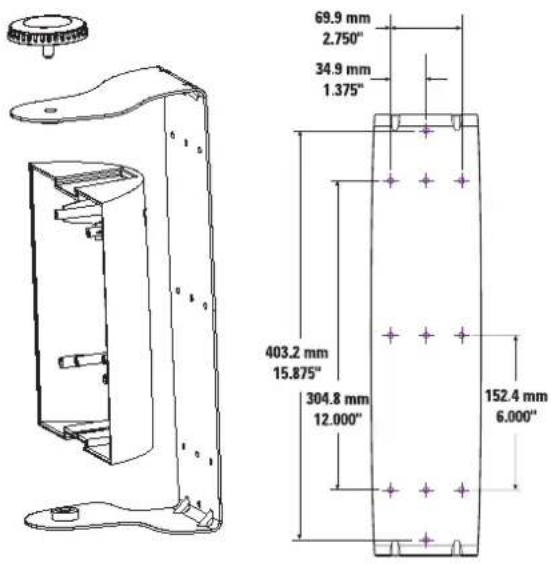 69.9 mm 2.750" 34.9 mm 1.375" 403.2 mm 15.875" 304.8 mm 12.000" 152.4 mm 6.000"