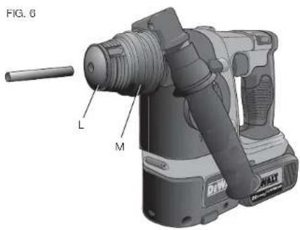 DEWALT DCH213 - Portabrocas SDS (Fig. 6) - 1