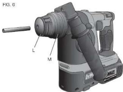 DEWALT DCH213 - Mandrin SDS (fi g. 6) - 1