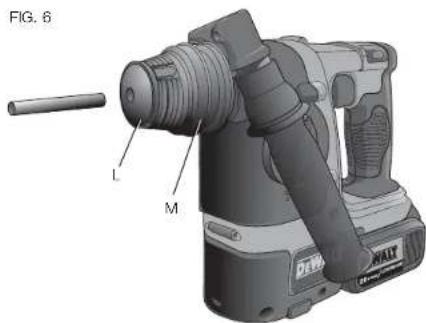 DEWALT DCH213 - SDS Chuck (Fig. 6) - 1