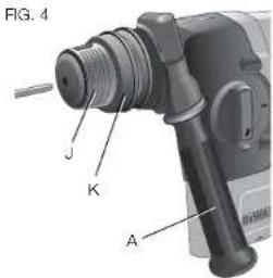 DEWALT DC212 - Mandrin SDS (Fig. 4) - 1